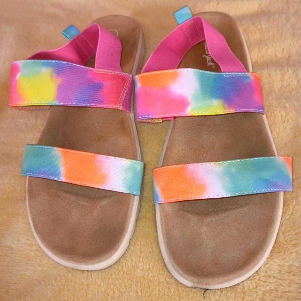 Girls size 5, Cat &Jack multicolor sandals